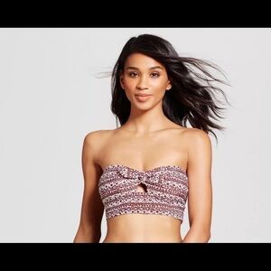 MED Strapless marron‎ bikini Top Mossimo Swimwear